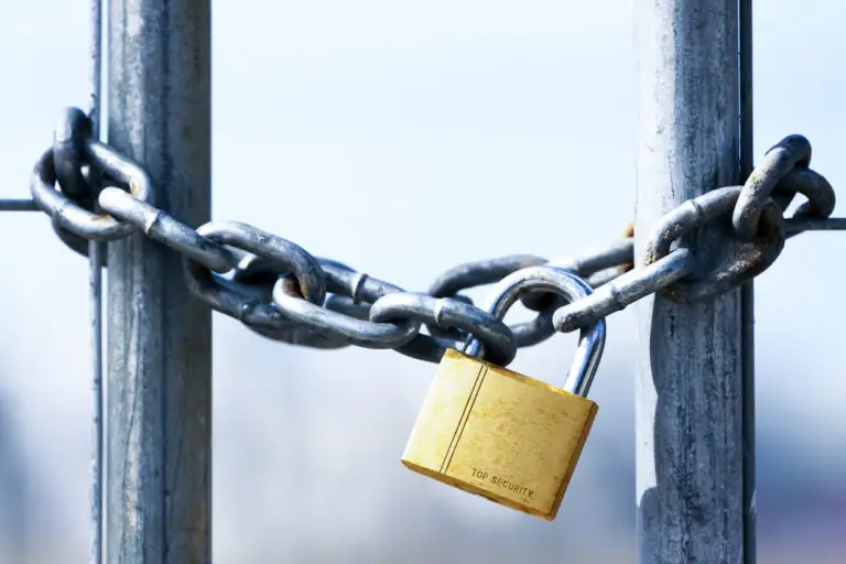 lock on a fence gate